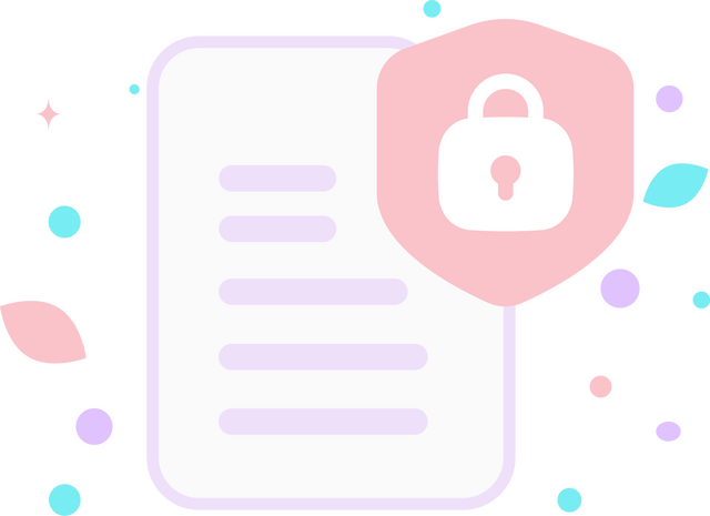 dessin d'un document avec un cadenas