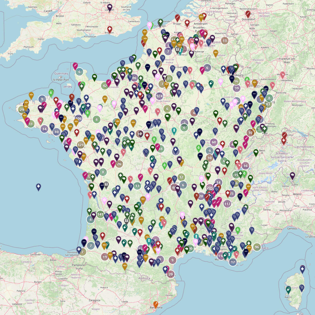 capture d'écran de la carte