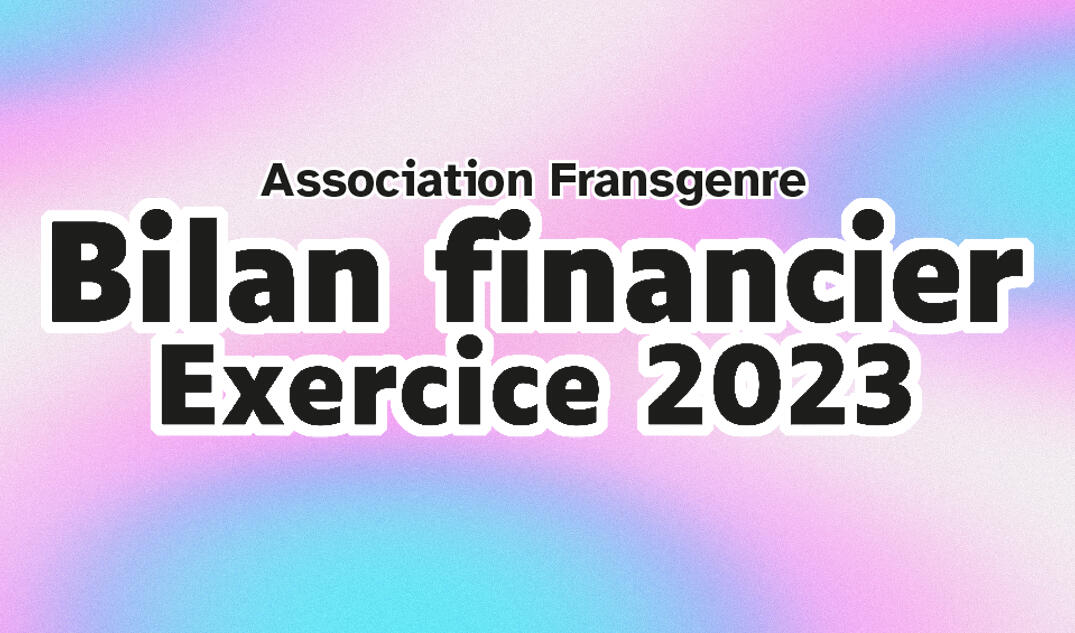 Bilan financier, exercice 2023, association fransgenre
