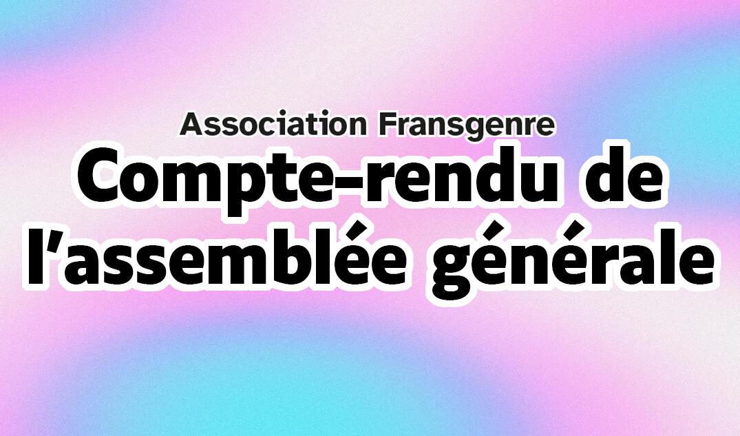 Compte-rendu de l'assemblée générale